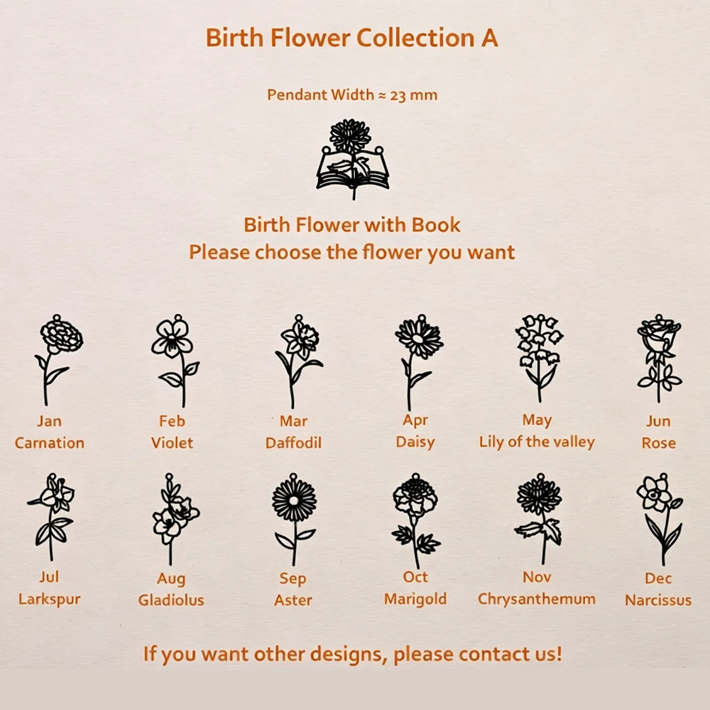 Op maat gemaakte ketting met e - Birth Flower Necklace recensie en prijs
